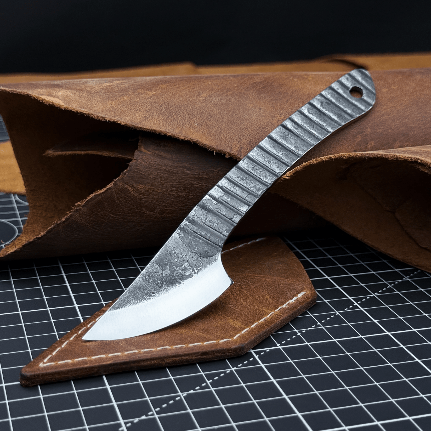 Marking Knife Kiridashi with Rounded Blade, 5,5 cm (2.17 inches) by Sharky Forged Steel Tools