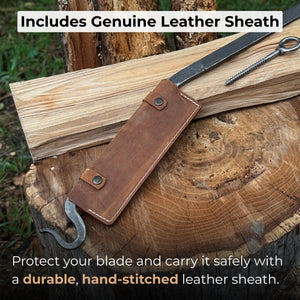 Medium Stock Knife - Cloggers knife detail view by Sharky Forged Steel Tools