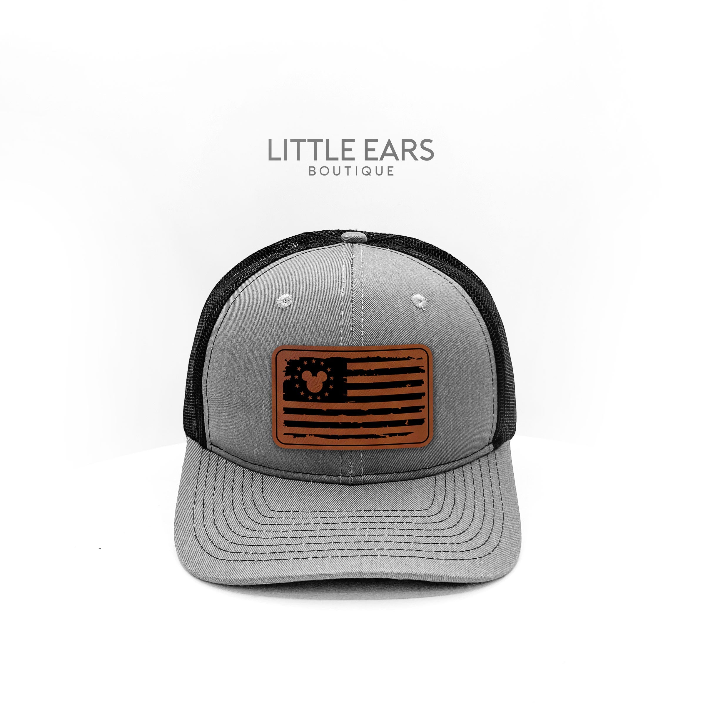 American Flag Trucker Hat by Little Ears Boutique, Southern lifestyle apparel main product photo