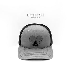 Mouse & Castle Trucker Hat by Little Ears Boutique, Southern lifestyle apparel detail photo 2