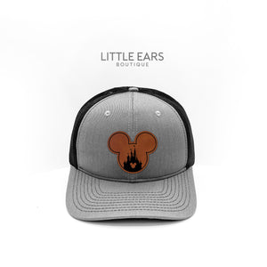 Mouse & Castle Trucker Hat by Little Ears Boutique, Southern lifestyle apparel detail photo 4