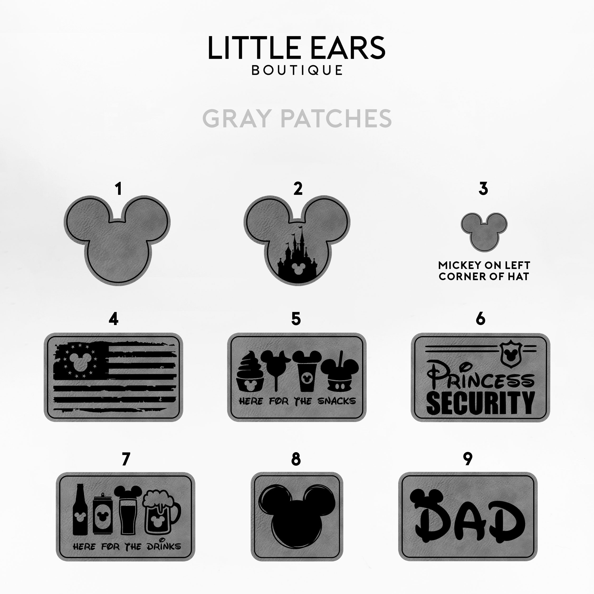 Leather Patch Hats by Little Ears Boutique, Southern lifestyle apparel detail photo 2