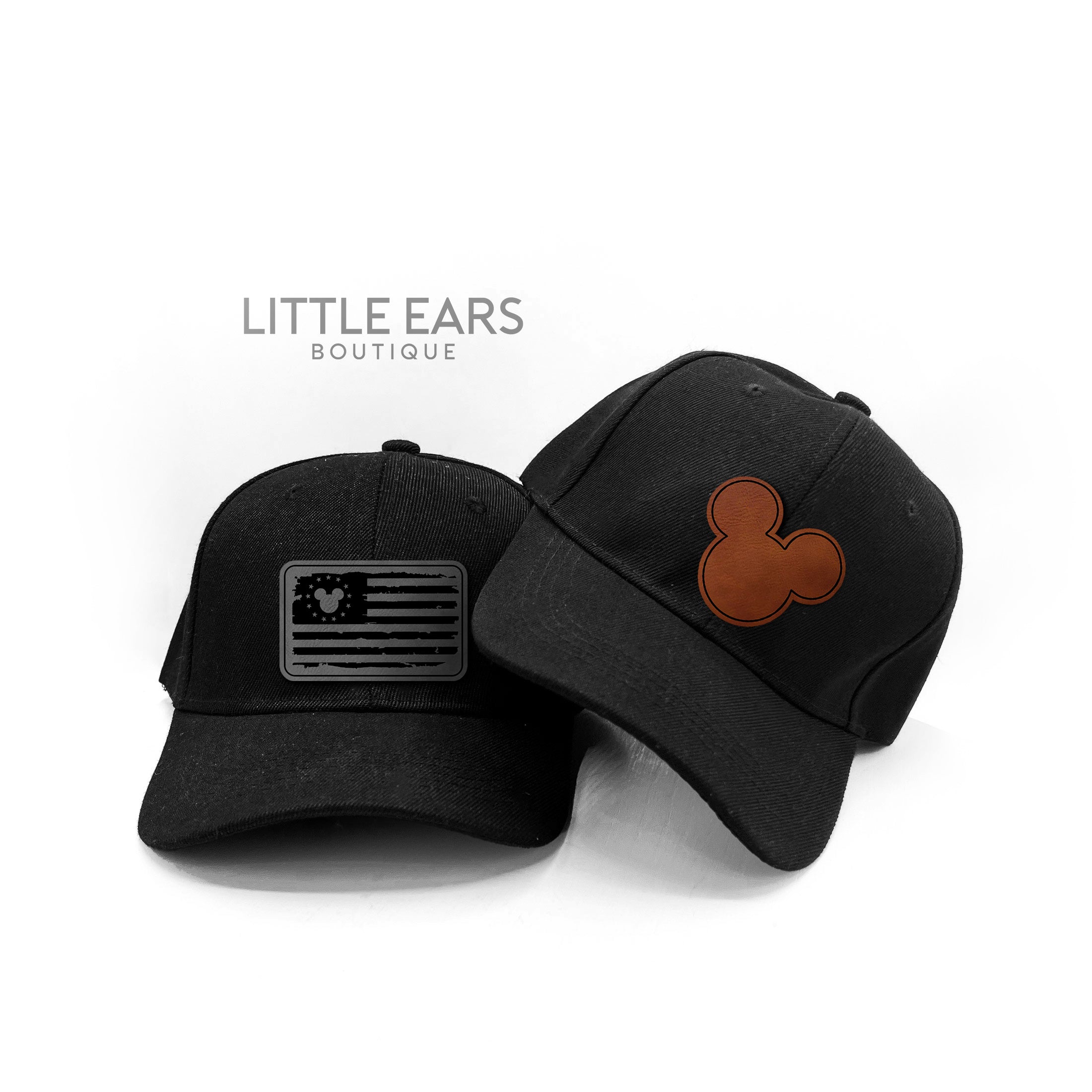 Leather Patch Hats by Little Ears Boutique, Southern lifestyle apparel main product photo