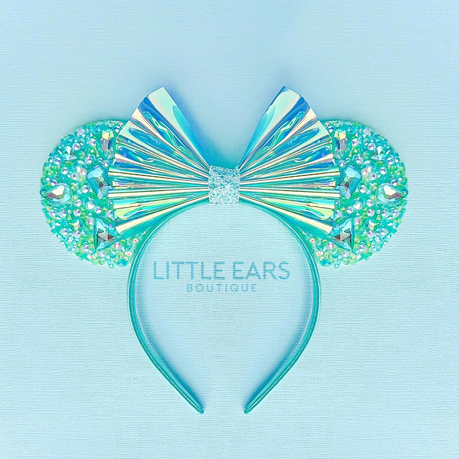 Mint Iridescent Sparkle Ears by Little Ears Boutique, scented candle main product photo
