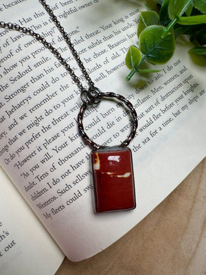 Mookaite Jasper Necklace detail view by Copper Ashes