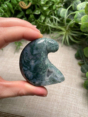 Moss Agate Santa Hat by Copper Ashes