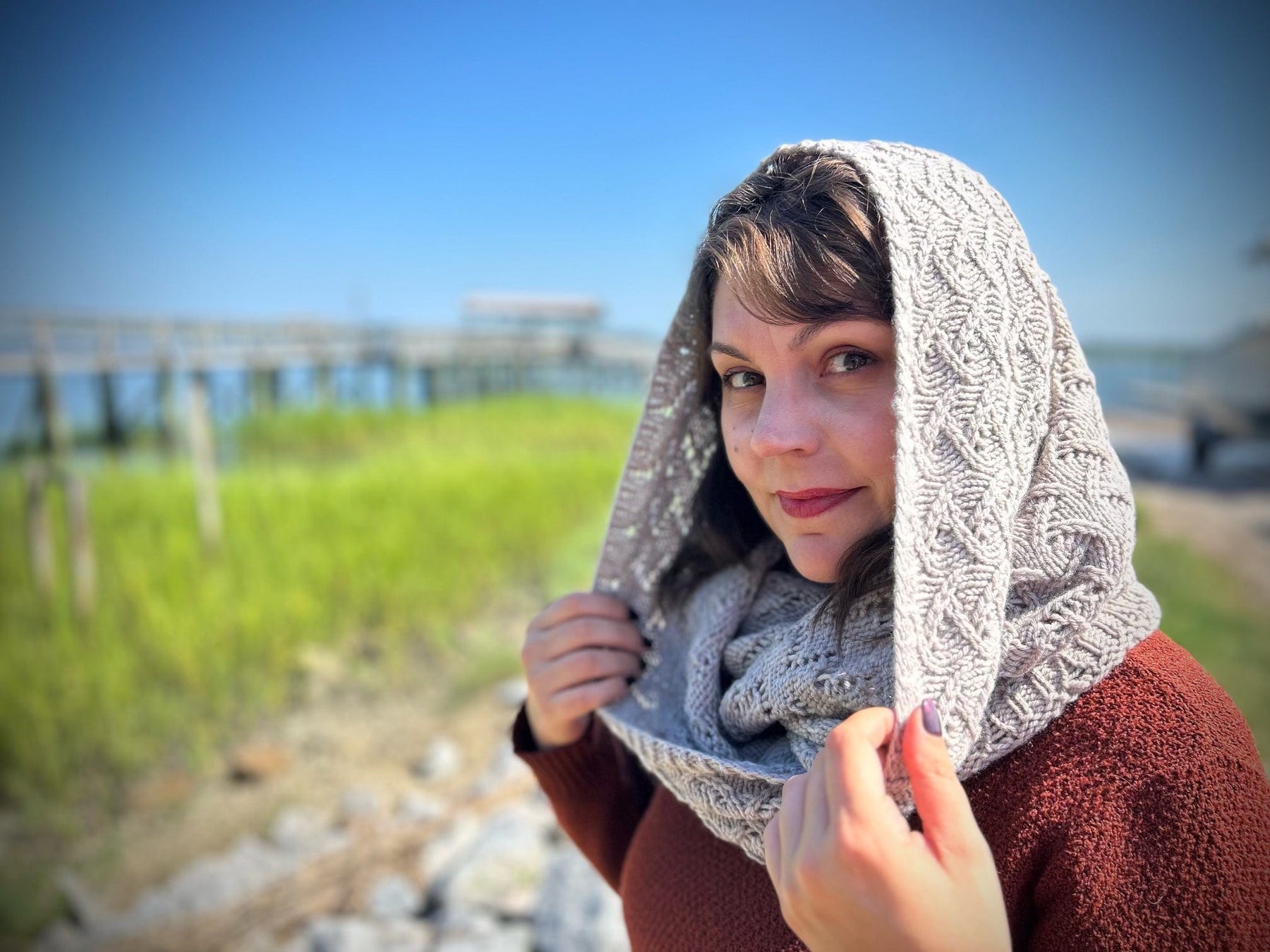 Adrastea Infinity Snood Digital Pattern detail view 2 by Mountaintop Yarn