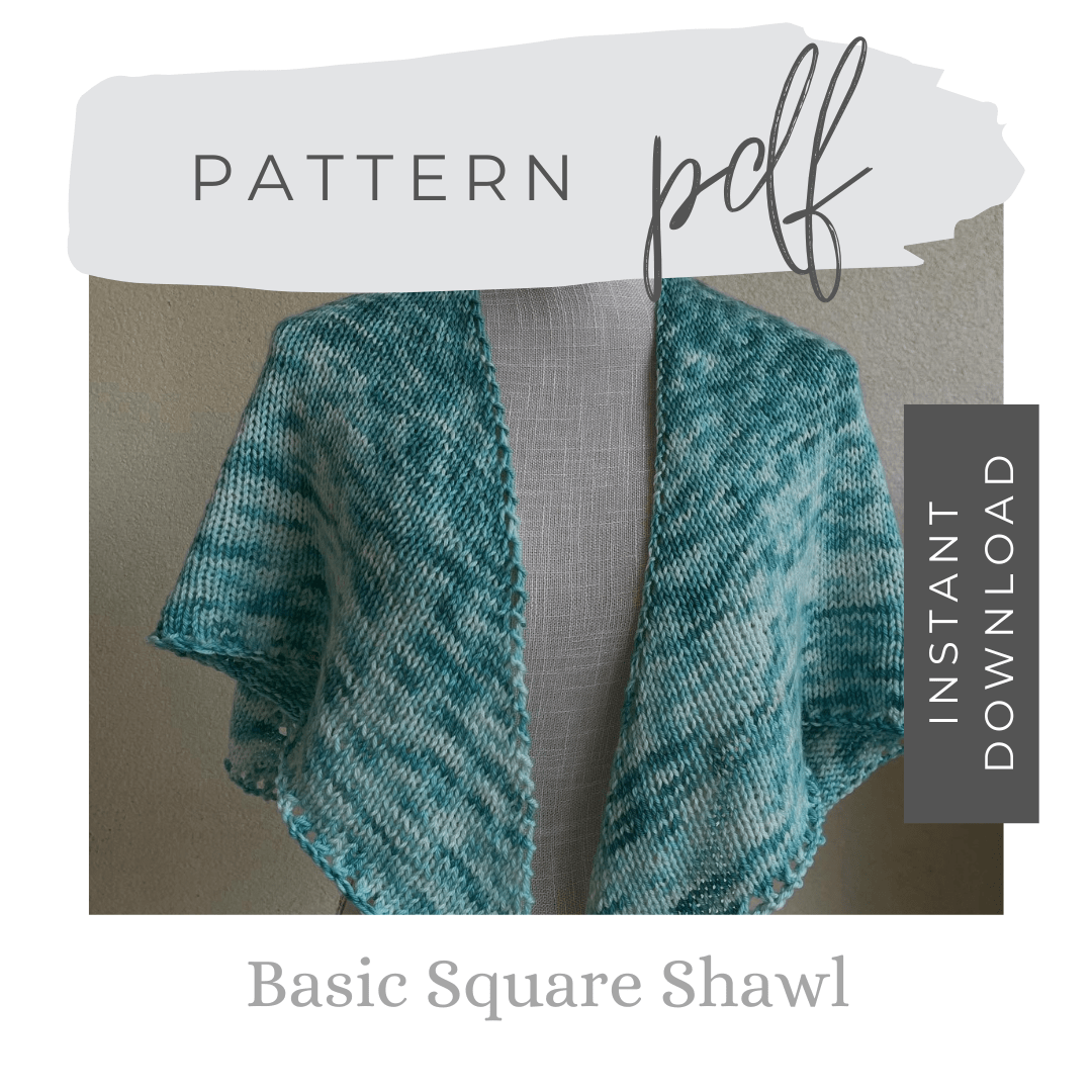 Basic Square Shawl Digital Pattern Digital Patterns by Mountaintop Yarn