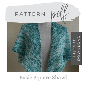 Basic Square Shawl Digital Pattern Digital Patterns by Mountaintop Yarn