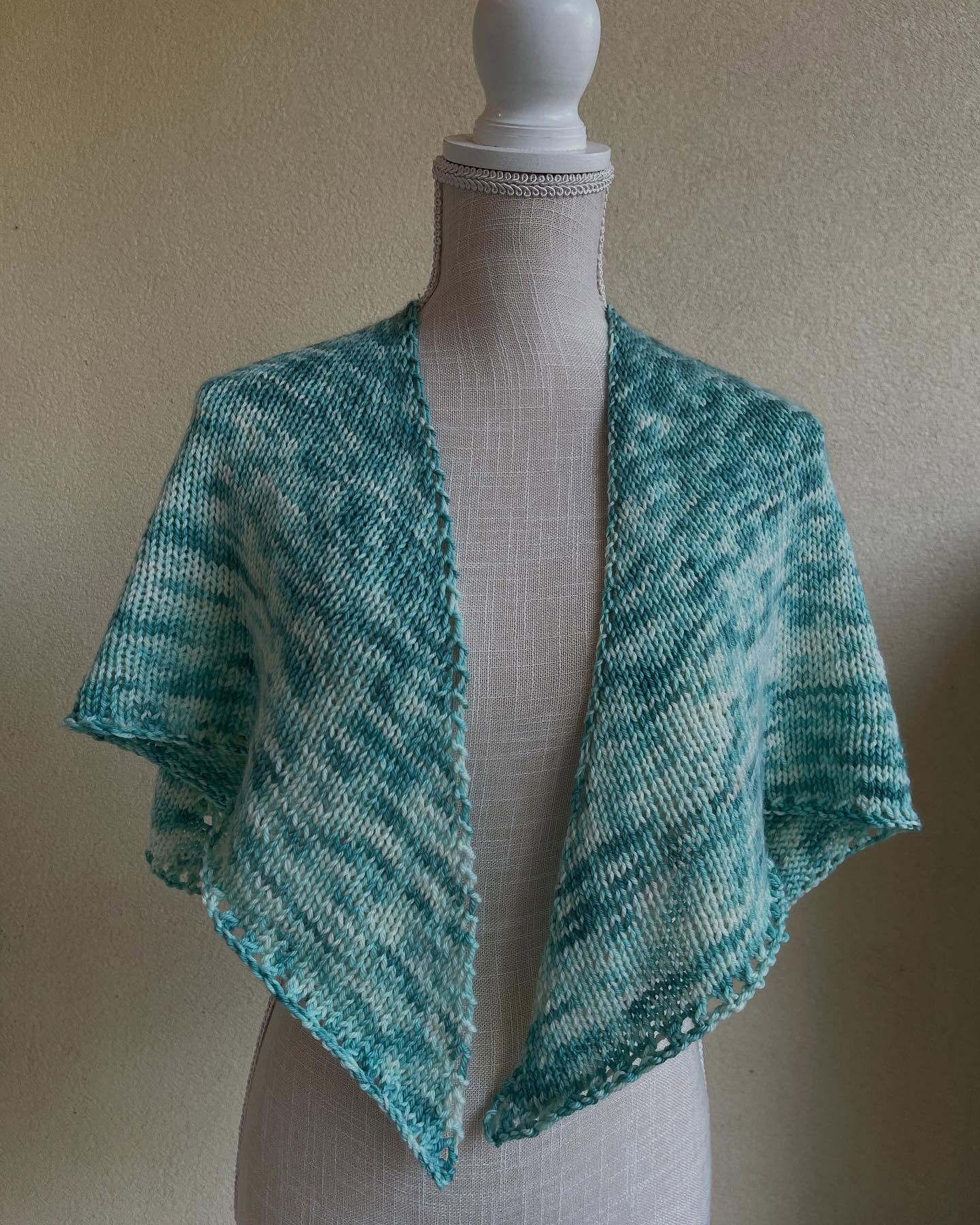 Basic Square Shawl Digital Pattern detail view 3 by Mountaintop Yarn