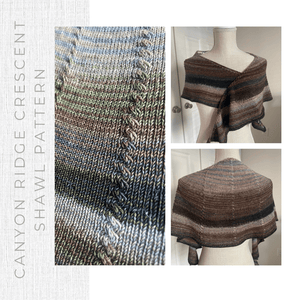 Canyon Ridge Crescent Shawl Pattern Digital pattern Digital Patterns by Mountaintop Yarn