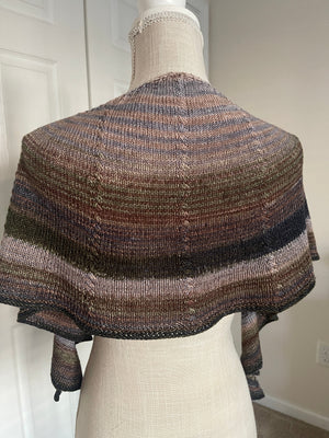 Canyon Ridge Crescent Shawl Pattern Digital pattern detail view 4 by Mountaintop Yarn
