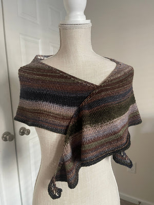 Canyon Ridge Crescent Shawl Pattern Digital pattern detail view 5 by Mountaintop Yarn