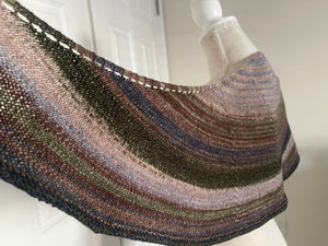 Canyon Ridge Crescent Shawl Pattern Digital pattern detail view 3 by Mountaintop Yarn