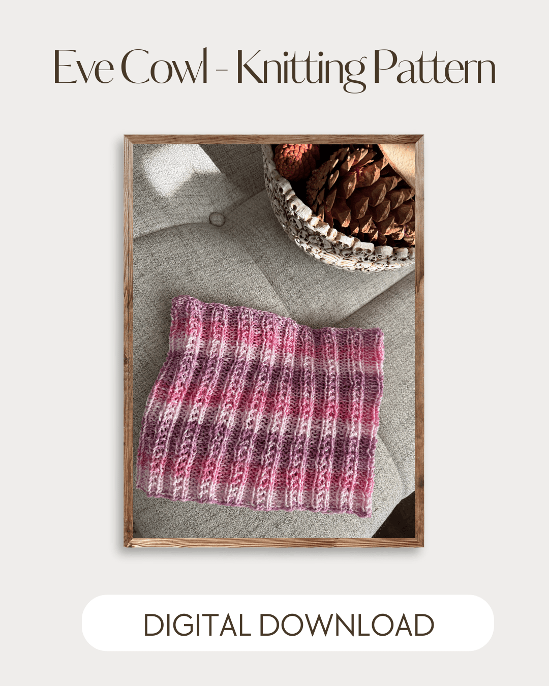Eve Knit Cowl Digital Pattern Digital Patterns by Mountaintop Yarn