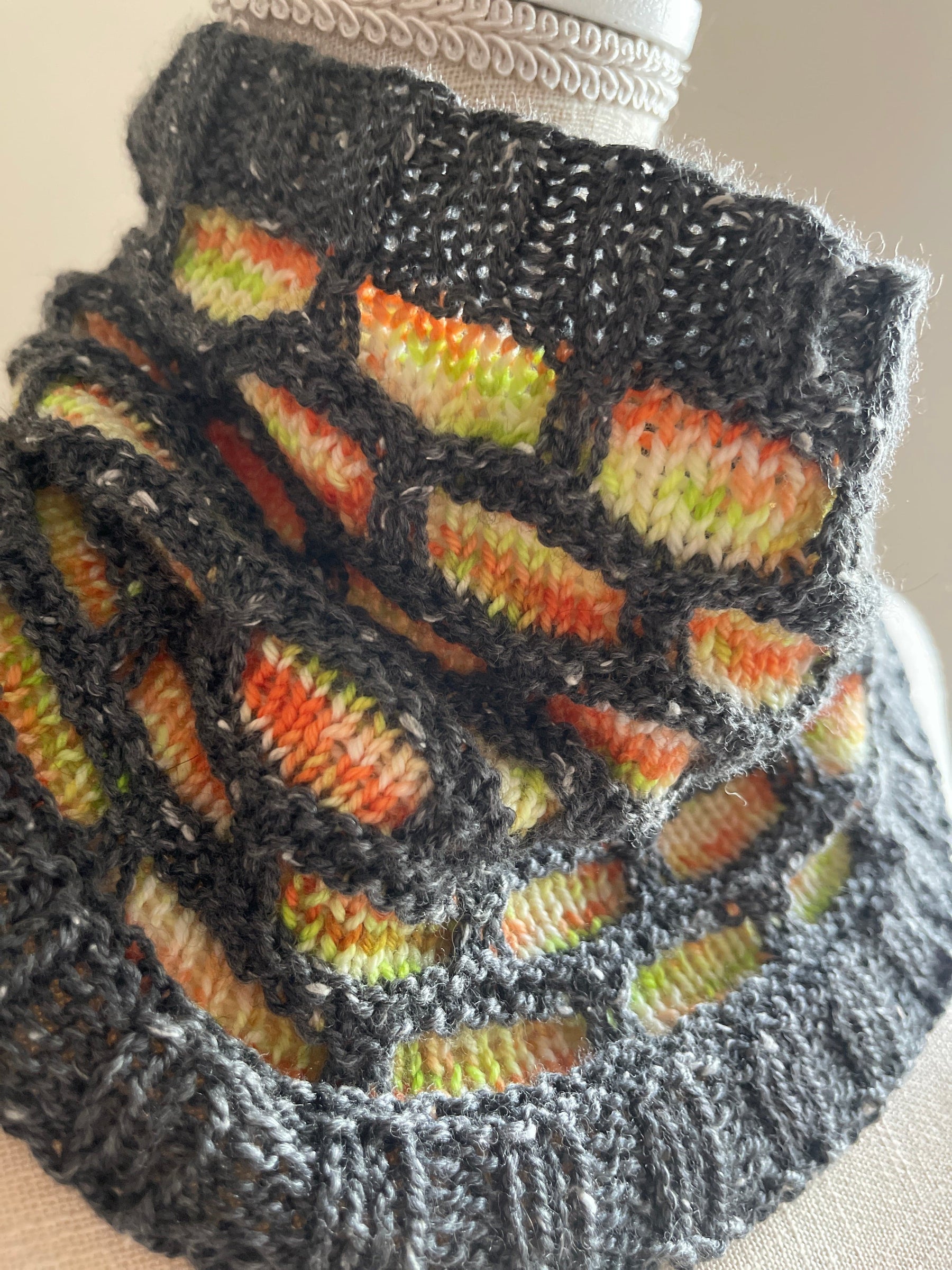 Haunted Honeycombs Cowl Digital Pattern detail view 3 by Mountaintop Yarn