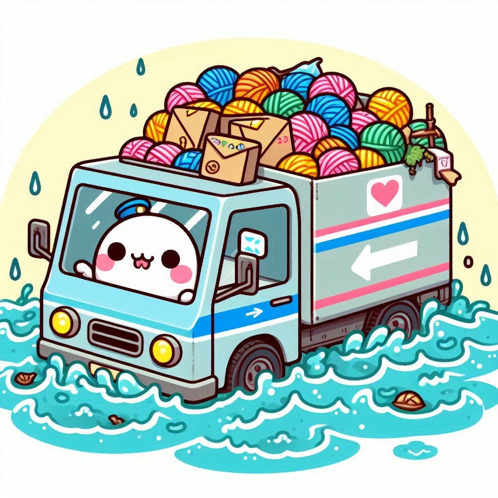 Mail Truck Sticker Stickers by Mountaintop Yarn