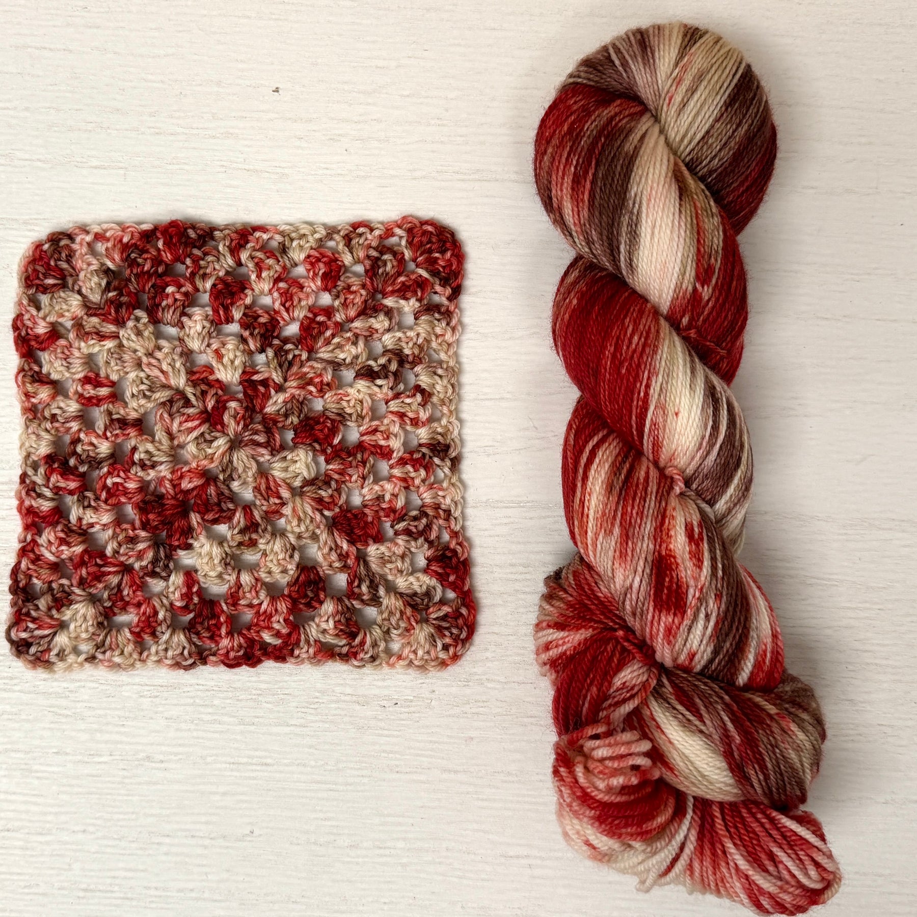 Peppermint Mocha detail view 3 by Mountaintop Yarn
