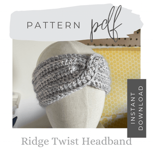 Ridge Twist Headband Pattern Digital Patterns by Mountaintop Yarn