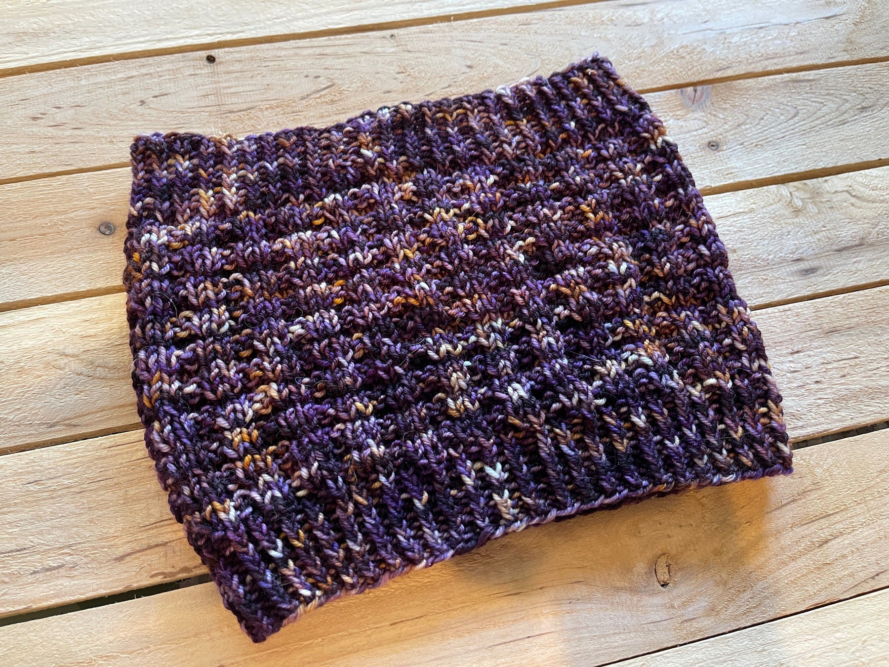 Rustic Rhythms Cowl Digital Pattern detail view 2 by Mountaintop Yarn