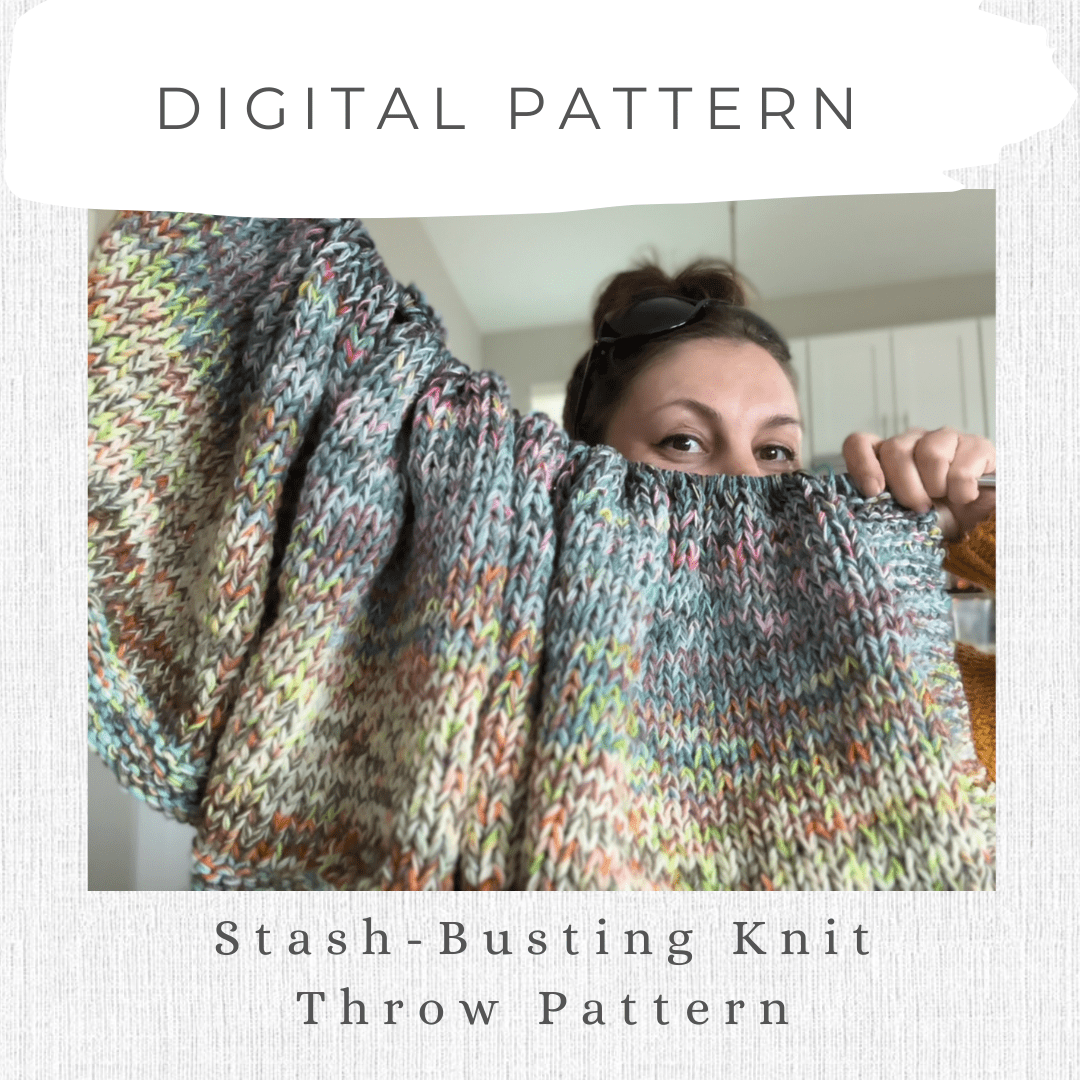 Stash Busting Knit Throw Pattern Digital Pattern Digital Patterns by Mountaintop Yarn