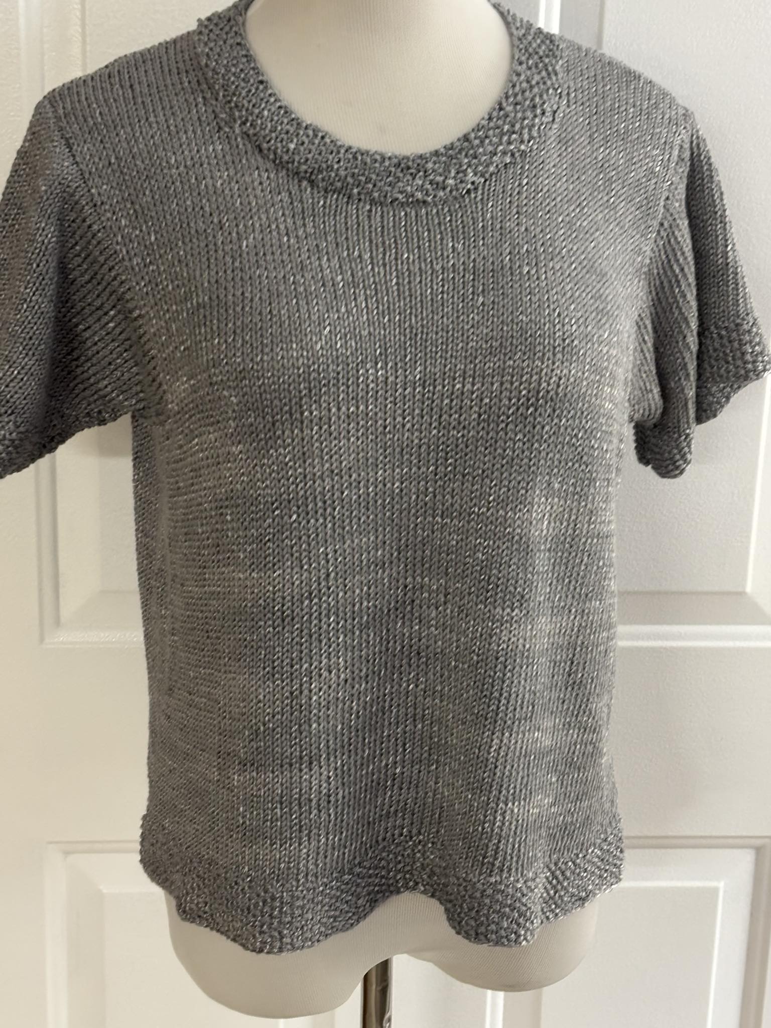Twilight Hollow Knit Tee Digital Pattern detail view 2 by Mountaintop Yarn