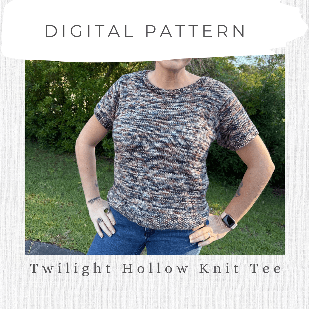 Twilight Hollow Knit Tee Digital Pattern Digital Patterns by Mountaintop Yarn