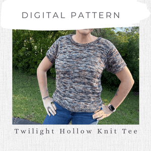 Twilight Hollow Knit Tee Digital Pattern Digital Patterns by Mountaintop Yarn