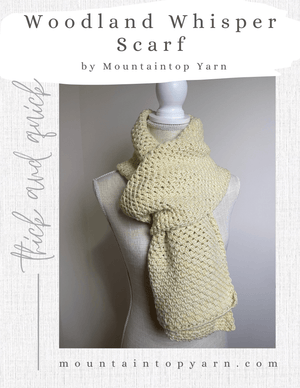 Woodland Whisper Scarf Crochet Pattern Digital Patterns by Mountaintop Yarn