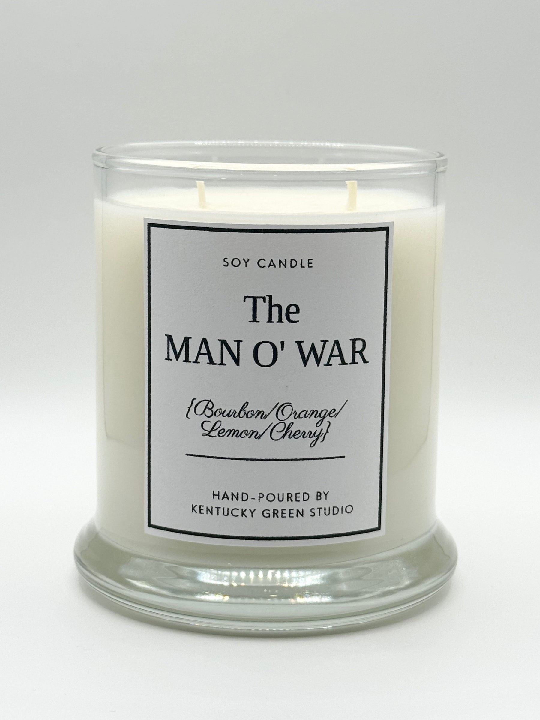 The Man O' War Soy Candle by Kentucky Green Studio, scented candle main product photo
