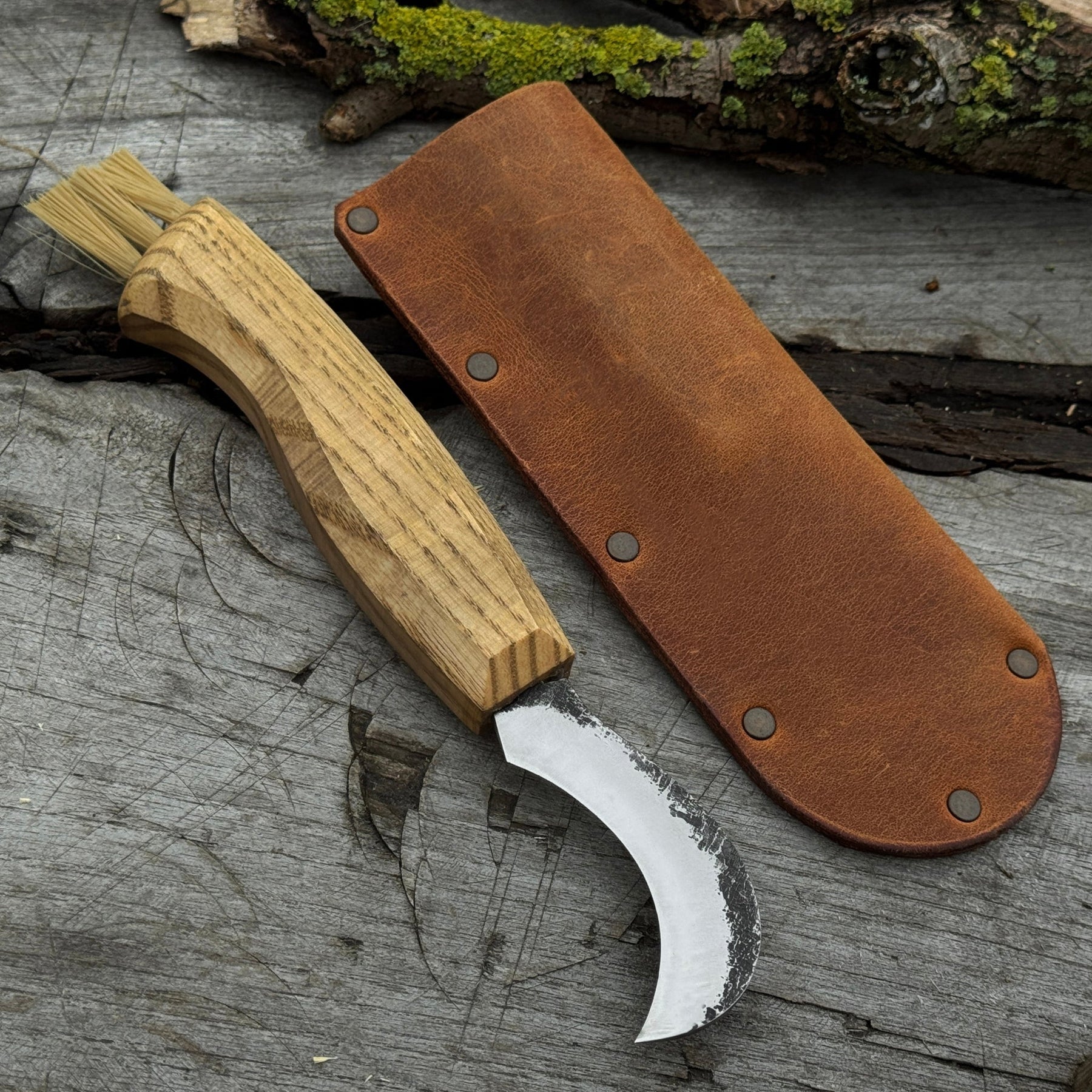 Mushroom Knife for Forest Walks, 6 cm (2.36 inches) by Sharky Forged Steel Tools