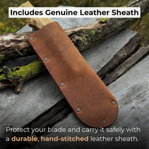 Mushroom Knife for Forest Walks, 6 cm (2.36 inches) detail view by Sharky Forged Steel Tools