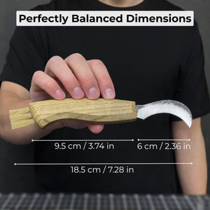 Mushroom Knife for Forest Walks, 6 cm (2.36 inches) detail view by Sharky Forged Steel Tools