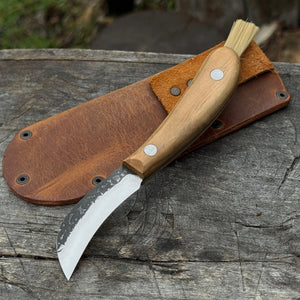 Mushroom Knife for Forest Walks, 6.5 cm (2.56 inches) by Sharky Forged Steel Tools