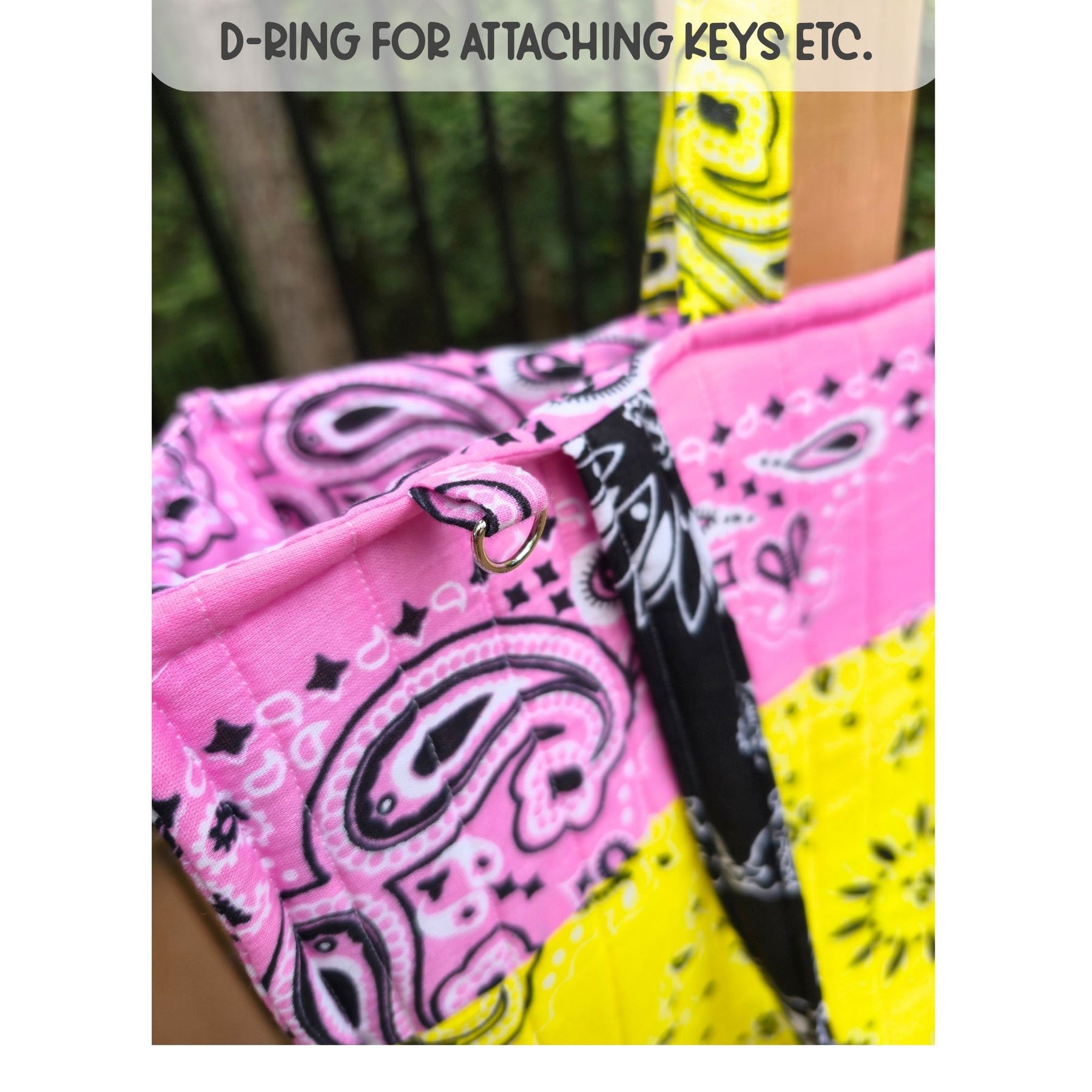 Detail view 6 of the handmade teacher bandana tote bag by Maypop House Designs