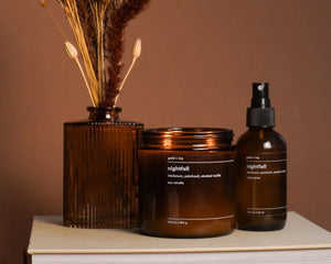 Nightfall by gold + ivy, scented candle detail photo 3