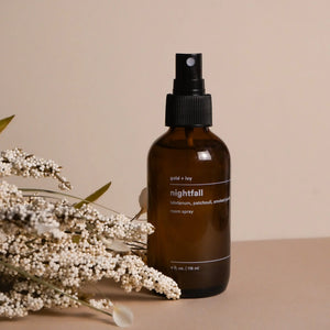 Nightfall room + linen spray by gold + ivy, room spray main product photo