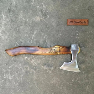 Handmade Viking Bearded Axe – Stainless Steel Head with Engraved Hardwood Handle | JW SteelCrafts by JW SteelCrafts, Southern lifestyle apparel main product photo