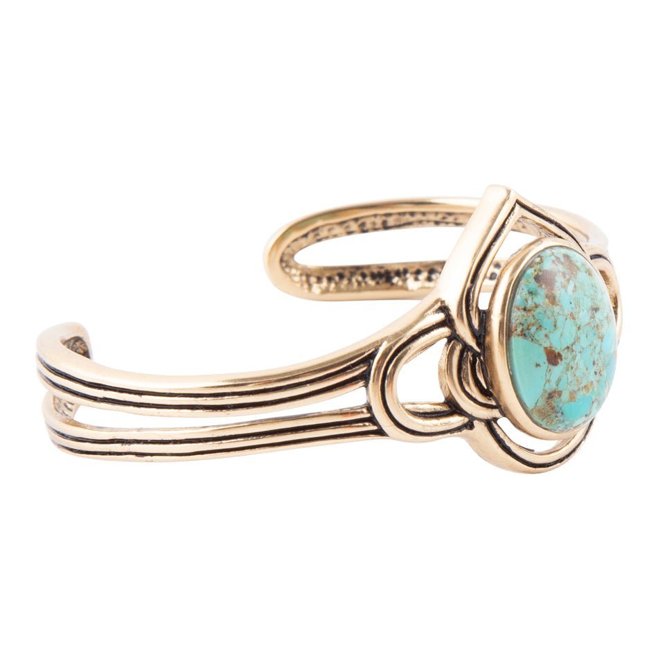 Nova Turquoise and Bronze Cuff Bracelet by Barse Jewelry