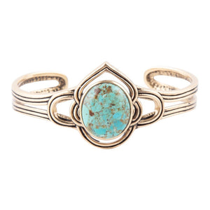 Nova Turquoise and Bronze Cuff Bracelet detail view by Barse Jewelry