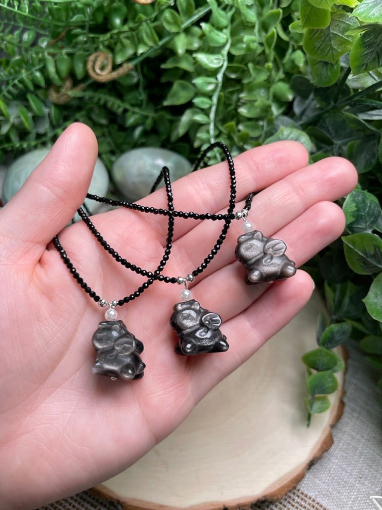 Obsidian Pegasus Choker Necklace by Copper Ashes