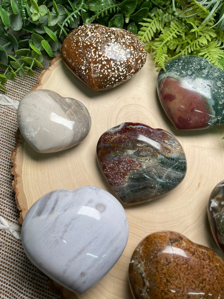 Ocean Jasper Heart detail view by Copper Ashes