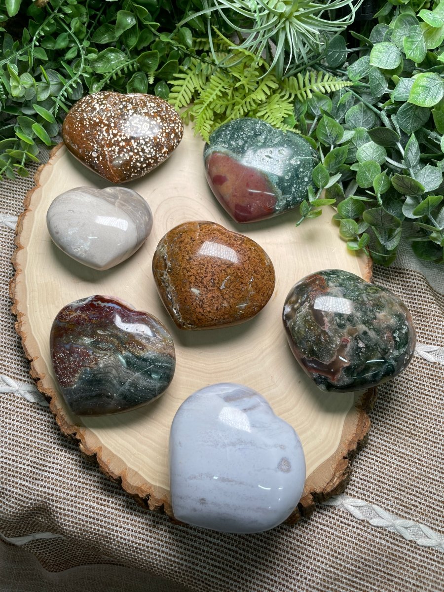 Ocean Jasper Heart detail view by Copper Ashes