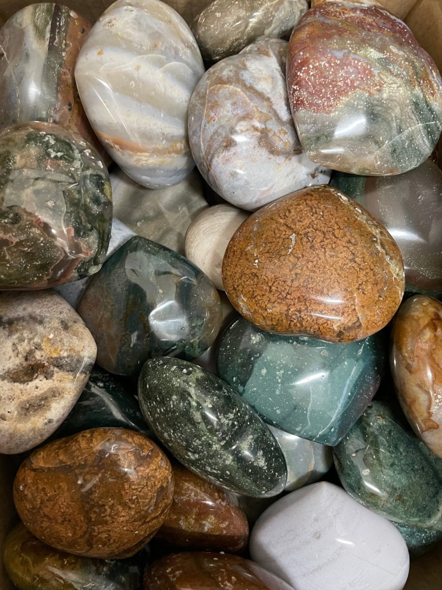Ocean Jasper Heart detail view by Copper Ashes