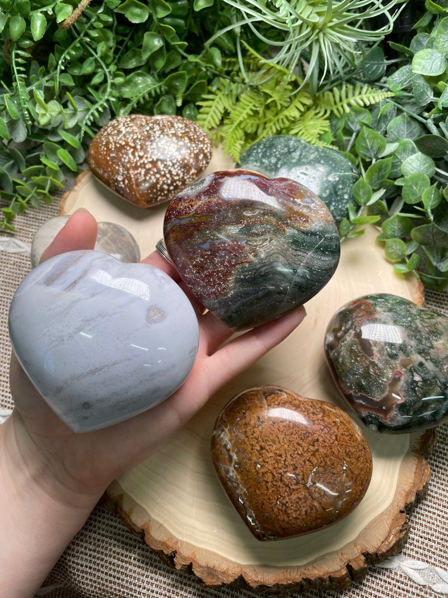 Ocean Jasper Heart detail view by Copper Ashes