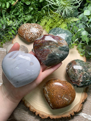 Ocean Jasper Heart detail view by Copper Ashes