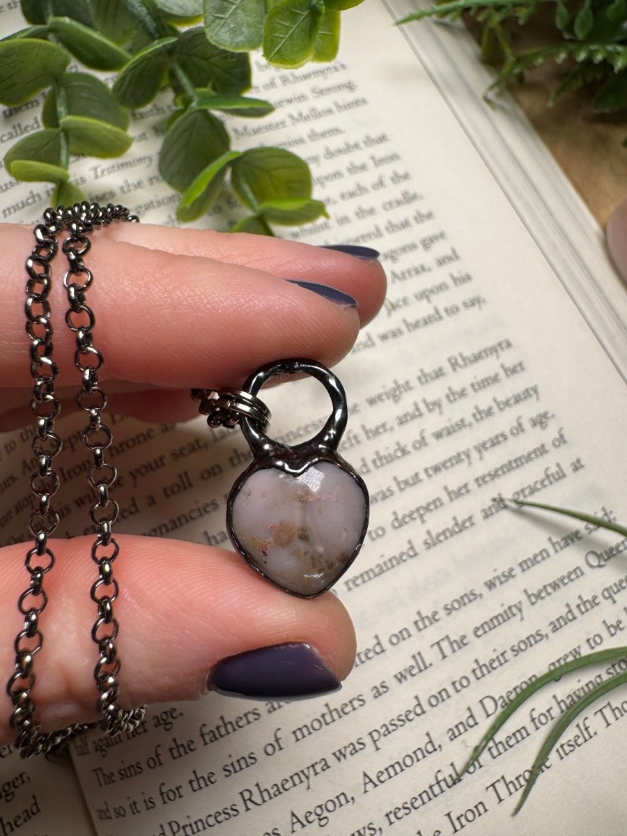 Ocean Jasper Heart Necklace by Copper Ashes