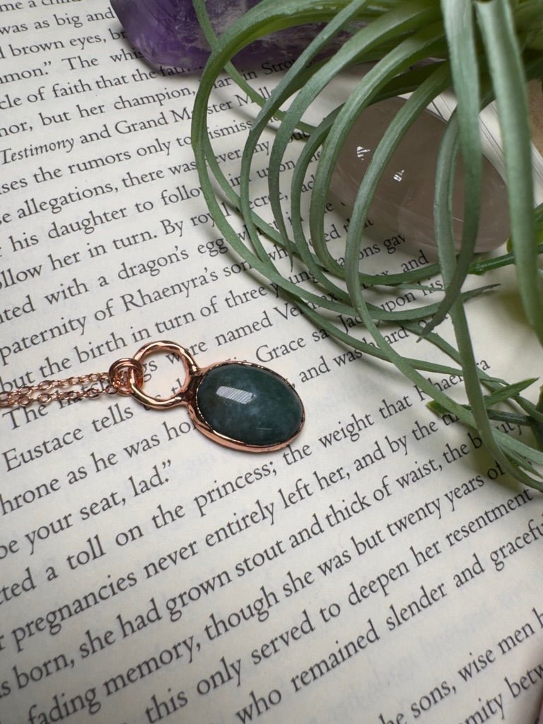 Ocean Jasper Necklace detail view by Copper Ashes