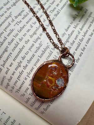 Ocean Jasper Necklace detail view by Copper Ashes