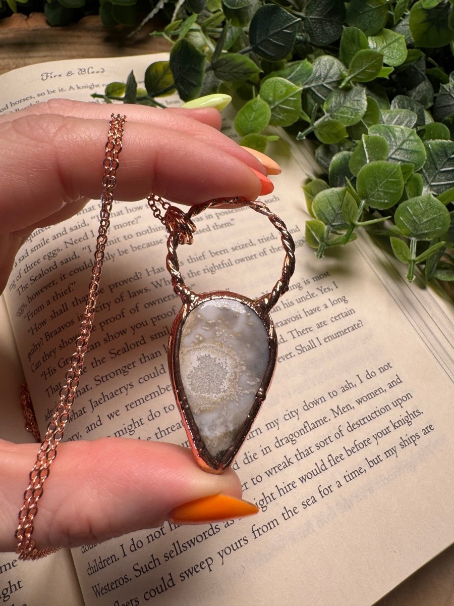 Ocean Jasper Necklace detail view by Copper Ashes